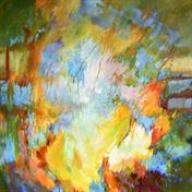 Explosion of Life - Acryl/olieverf - 145 x 145 cm